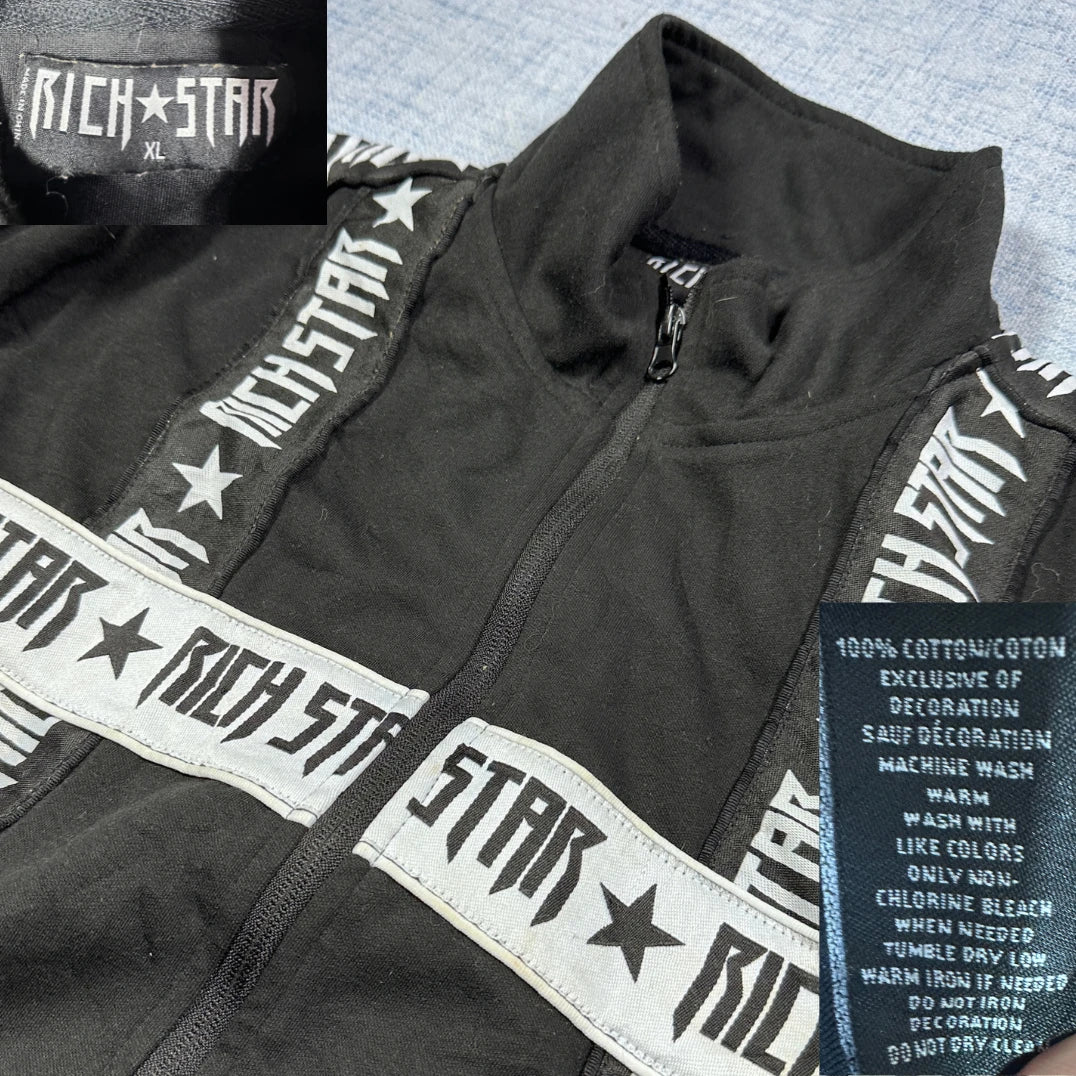 Rich Star® Black Track Jacket Logo-XL