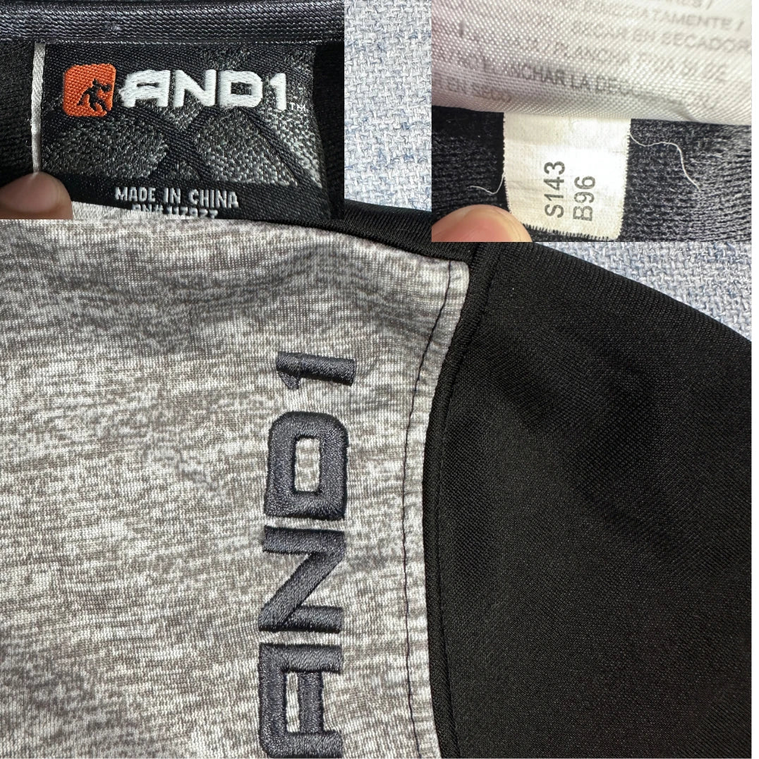 AND1® Black Athletic Top Zip-L