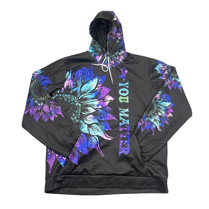 Unbranded Black Graphic Hoodie-L