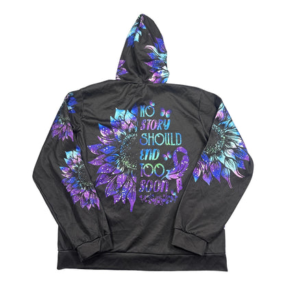 Unbranded Black Graphic Hoodie-L