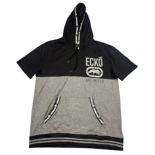 Ecko® Black Short Sleeve Hoodie-L