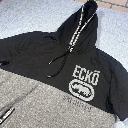 Ecko® Black Short Sleeve Hoodie-L