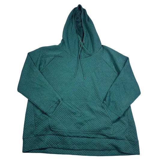 GreenTea® Green Textured Hoodie-2XL