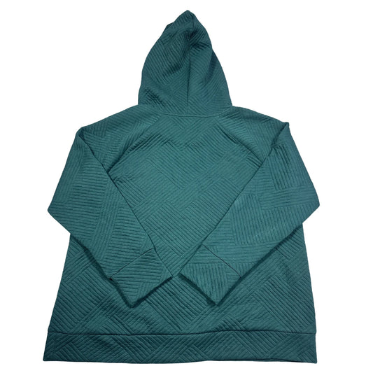 GreenTea® Green Textured Hoodie-2XL