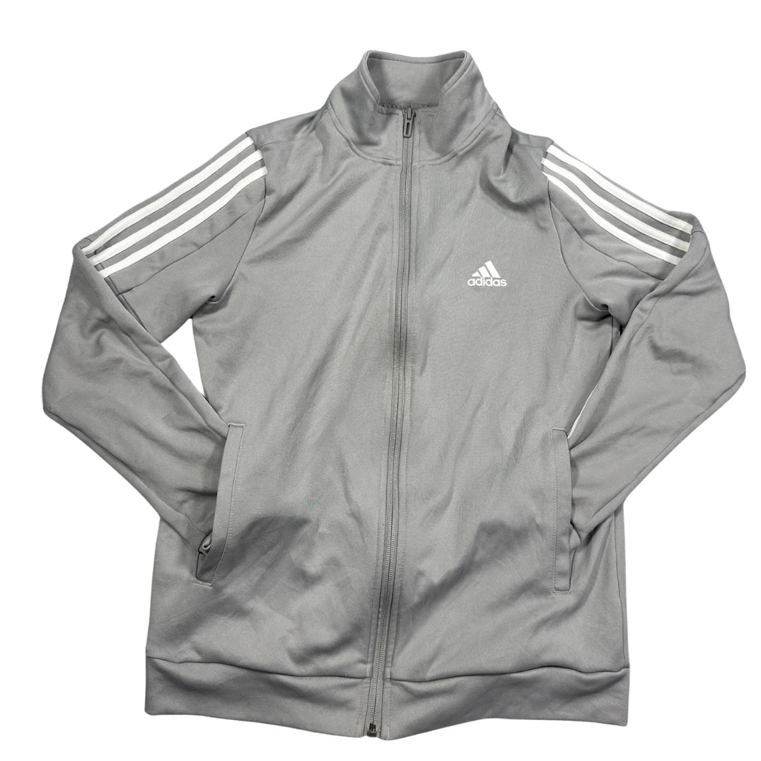 Adidas® Gray Track Jacket Three Stripe-S
