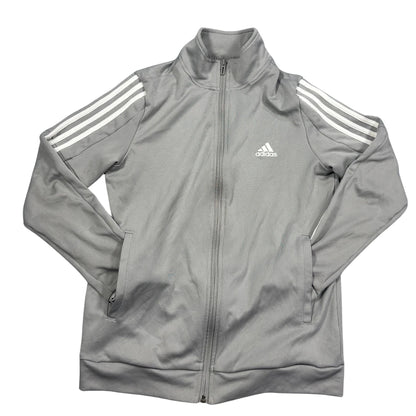 Adidas® Gray Track Jacket Three Stripe-S