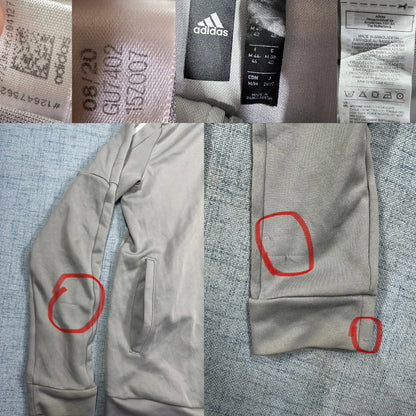 Adidas® Gray Track Jacket Three Stripe-S