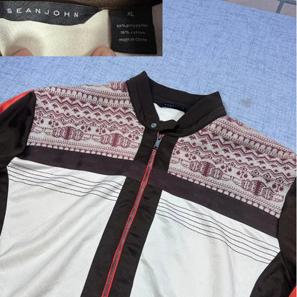 Sean John® Brown Pattern Track Jacket-XL