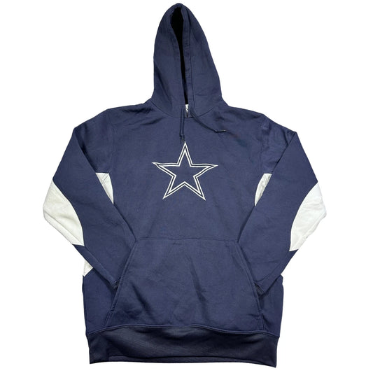Cowboys® Navy Star Logo Pullover Hoodie-M