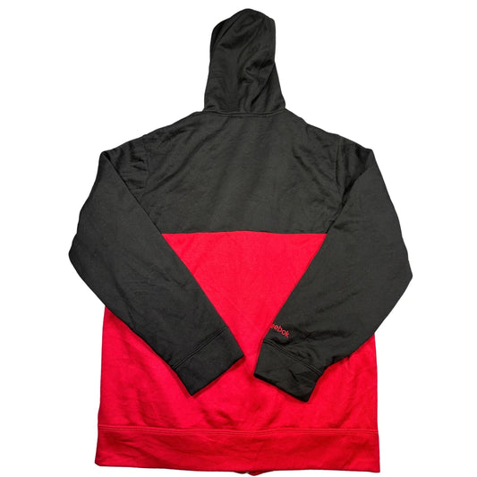 Reebok® Black Red Blackhawks Full Zip Hoodie-M