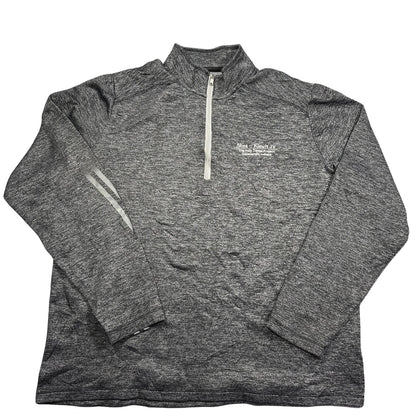 Adidas® Gray Quarter Zip Pullover-M