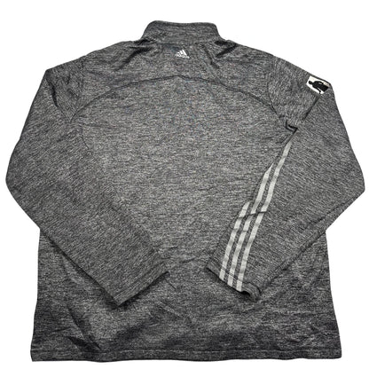 Adidas® Gray Quarter Zip Pullover-M