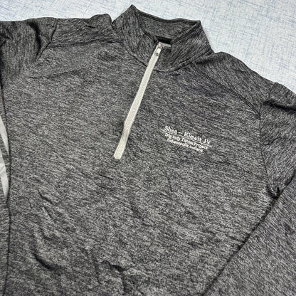 Adidas® Gray Quarter Zip Pullover-M