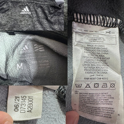 Adidas® Gray Quarter Zip Pullover-M