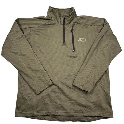 Drake® Olive Quarter Zip Pullover-S
