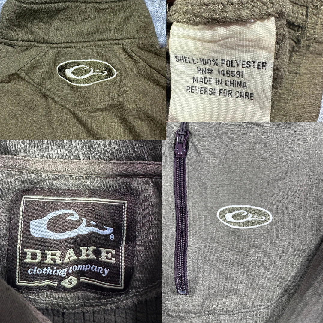 Drake® Olive Quarter Zip Pullover-S