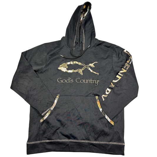 Legendary® Black Hoodie Camo Graphic-M