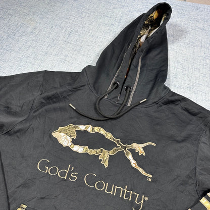 Legendary® Black Hoodie Camo Graphic-M