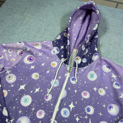 Ectopie® Purple Zip Hoodie Print-3XL