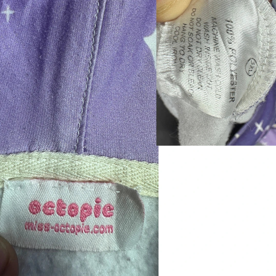 Ectopie® Purple Zip Hoodie Print-3XL