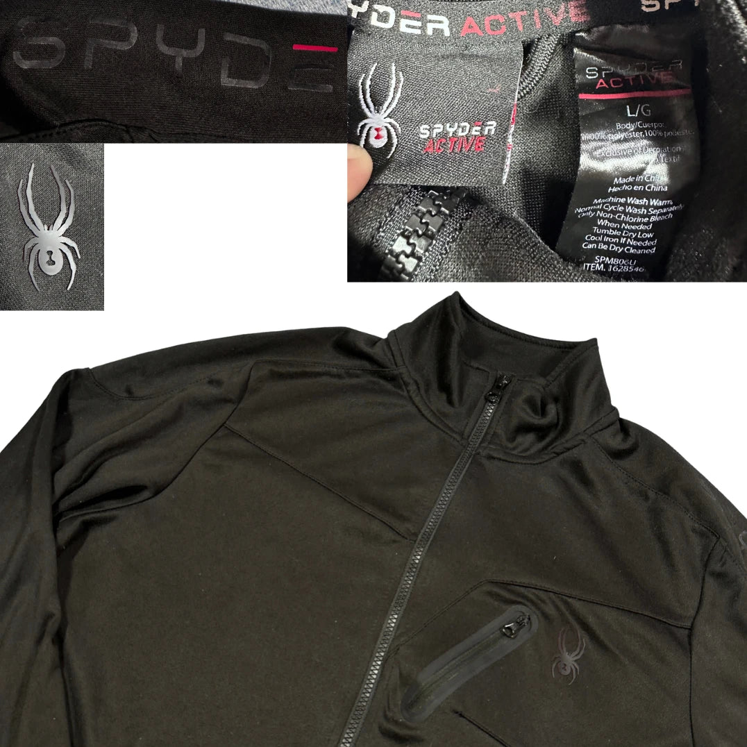 Spyder® Black Active Jacket Zippered-L