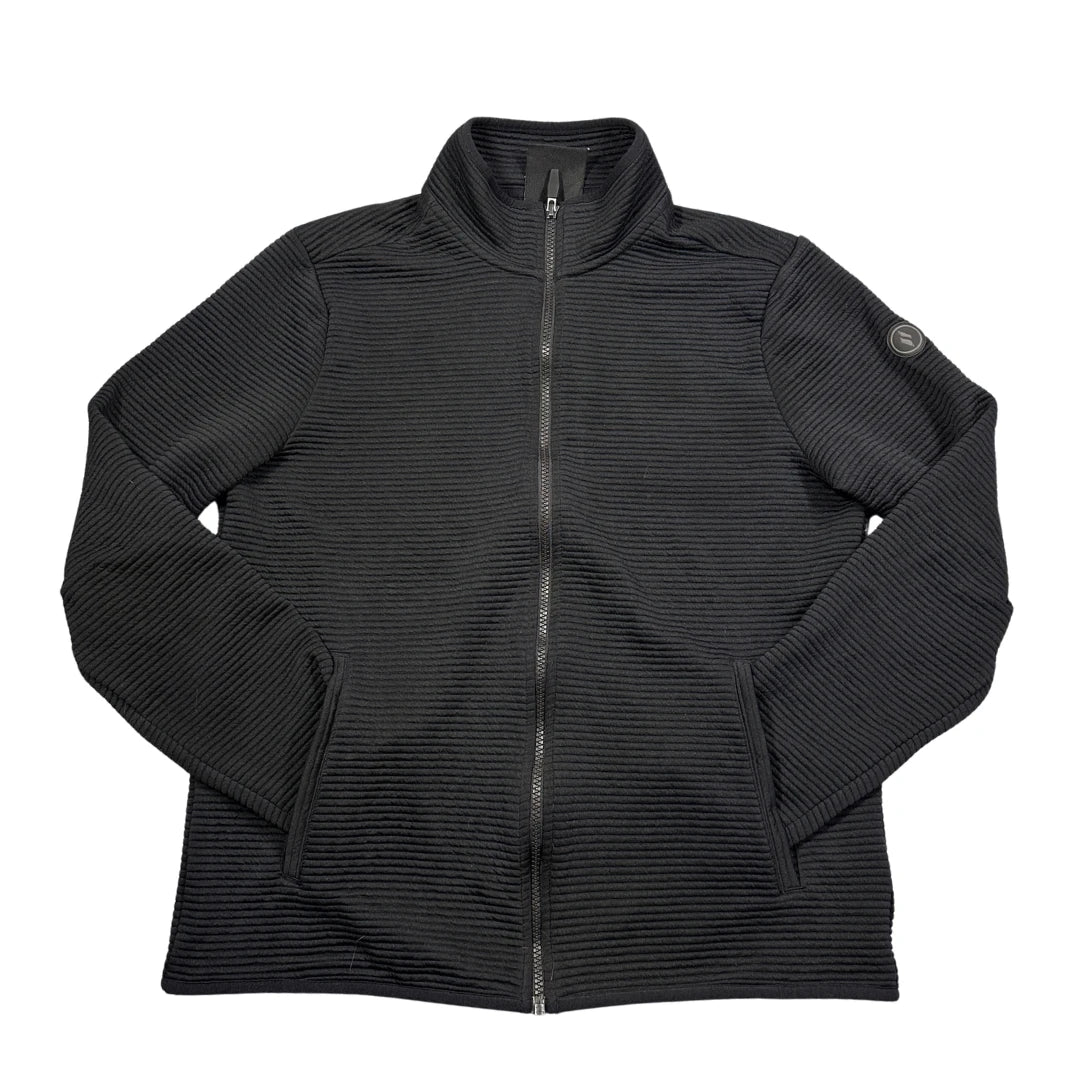 Skechers® Black Ribbed Hoodless Hoodie Zip Jacket-M