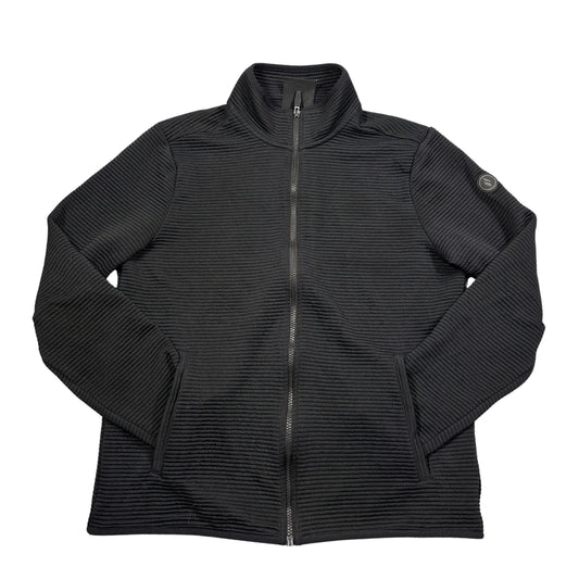 Skechers® Black Ribbed Hoodless Hoodie Zip Jacket-M