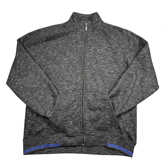 Craze® Charcoal Space Dye Zip Jacket Blue Tipping-XL