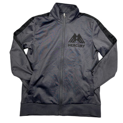 Sport-Tek® Grey Track Jacket Black Stripe-YM