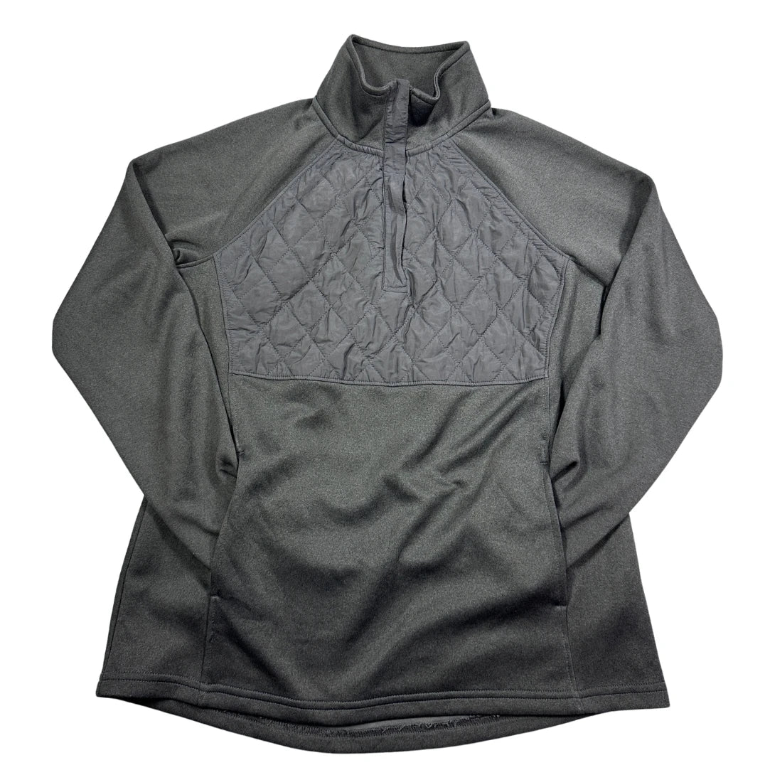 Avia® Grey Quilted Panel Quarter Zip Pullover-YM