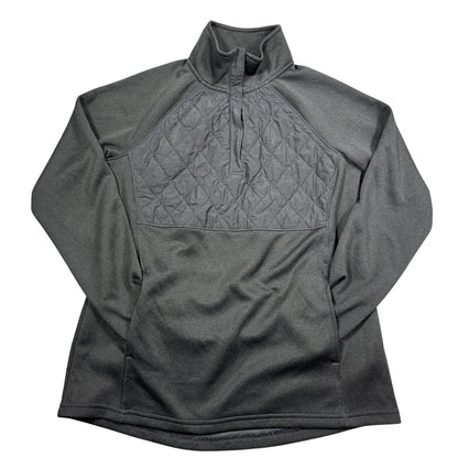 Avia® Grey Quilted Panel Quarter Zip Pullover-YM