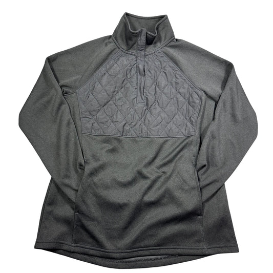 Avia® Grey Quilted Panel Quarter Zip Pullover-YM