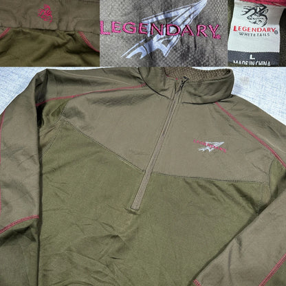 Legendary Whitetails® Olive Quarter Zip Pullover-L