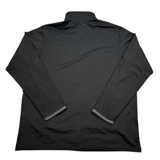 Sport-Tek® Black Stretch Track Jacket Grey Trim-XL