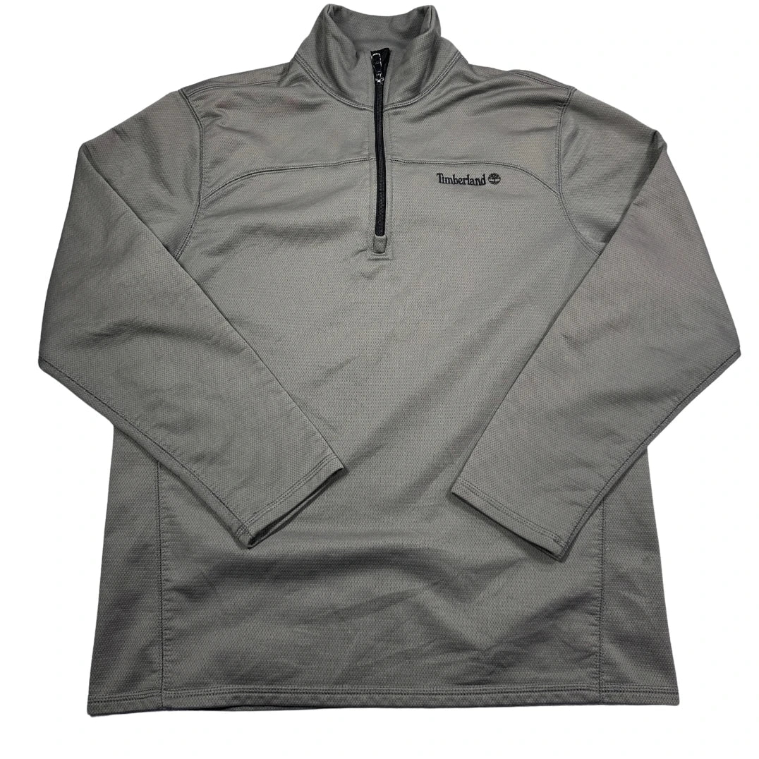 Timberland® Grey Quarter Zip Fleece Pullover-M
