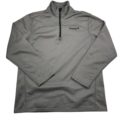 Timberland® Grey Quarter Zip Fleece Pullover-M