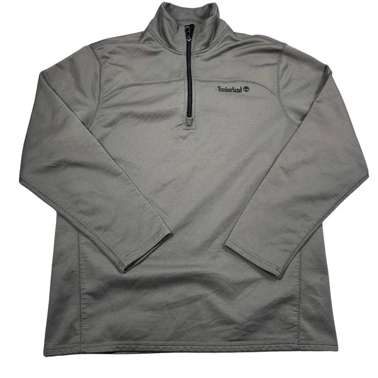 Timberland® Grey Quarter Zip Fleece Pullover-M