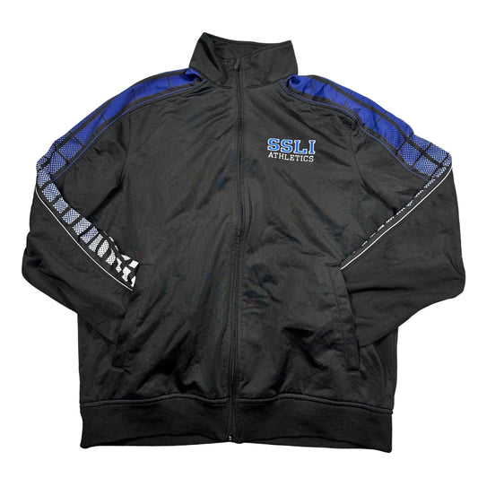 Sport-Tek® Black Royal Blue Track Jacket Checker Sleeve-M