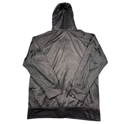 Unbranded Charcoal Heather Performance Full Zip Hoodie Zip Pockets-L