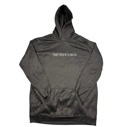 Unbranded Black Rainbow Kindness Slogan Pullover Hoodie-M