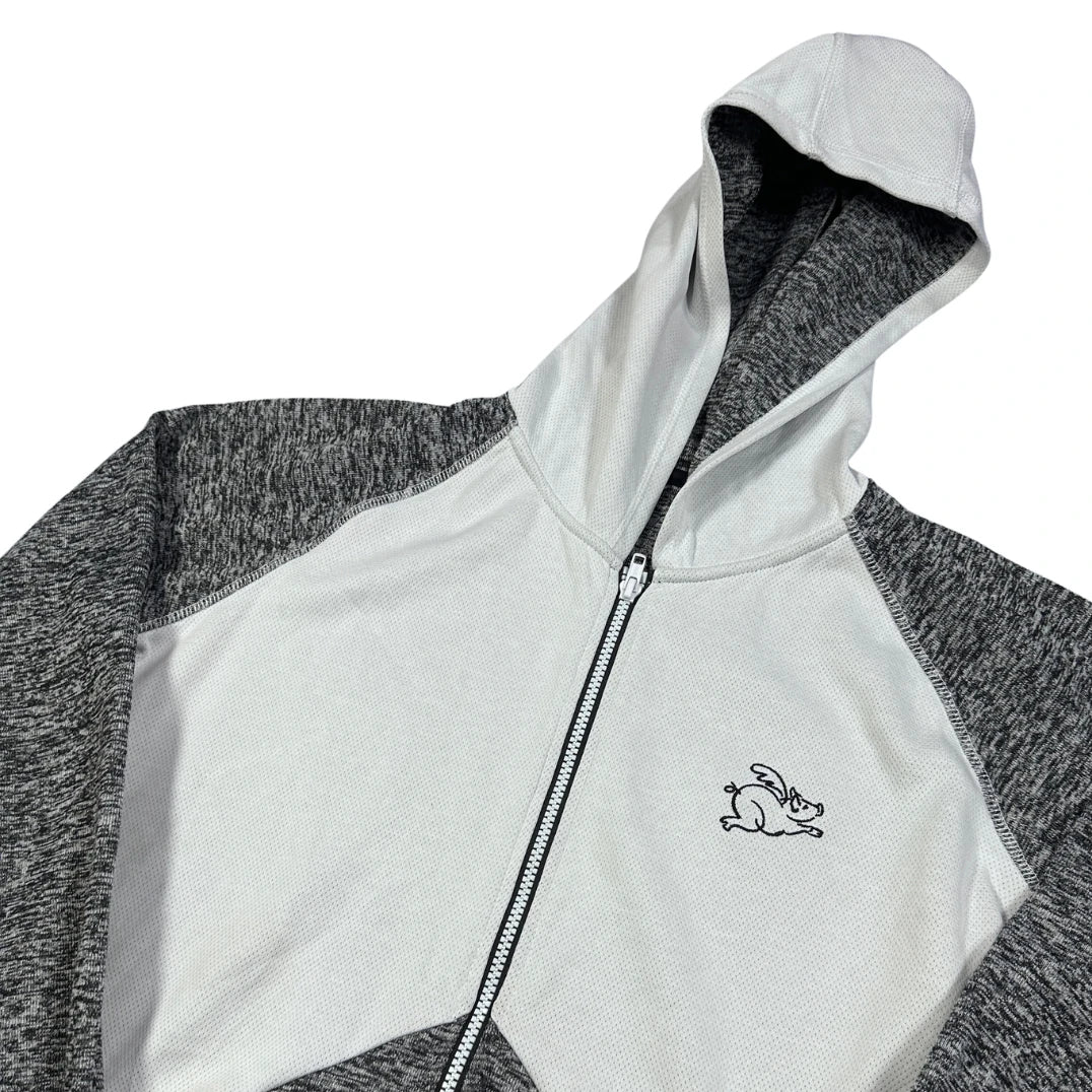ASICS White Colorblock Performance-L Hoodie