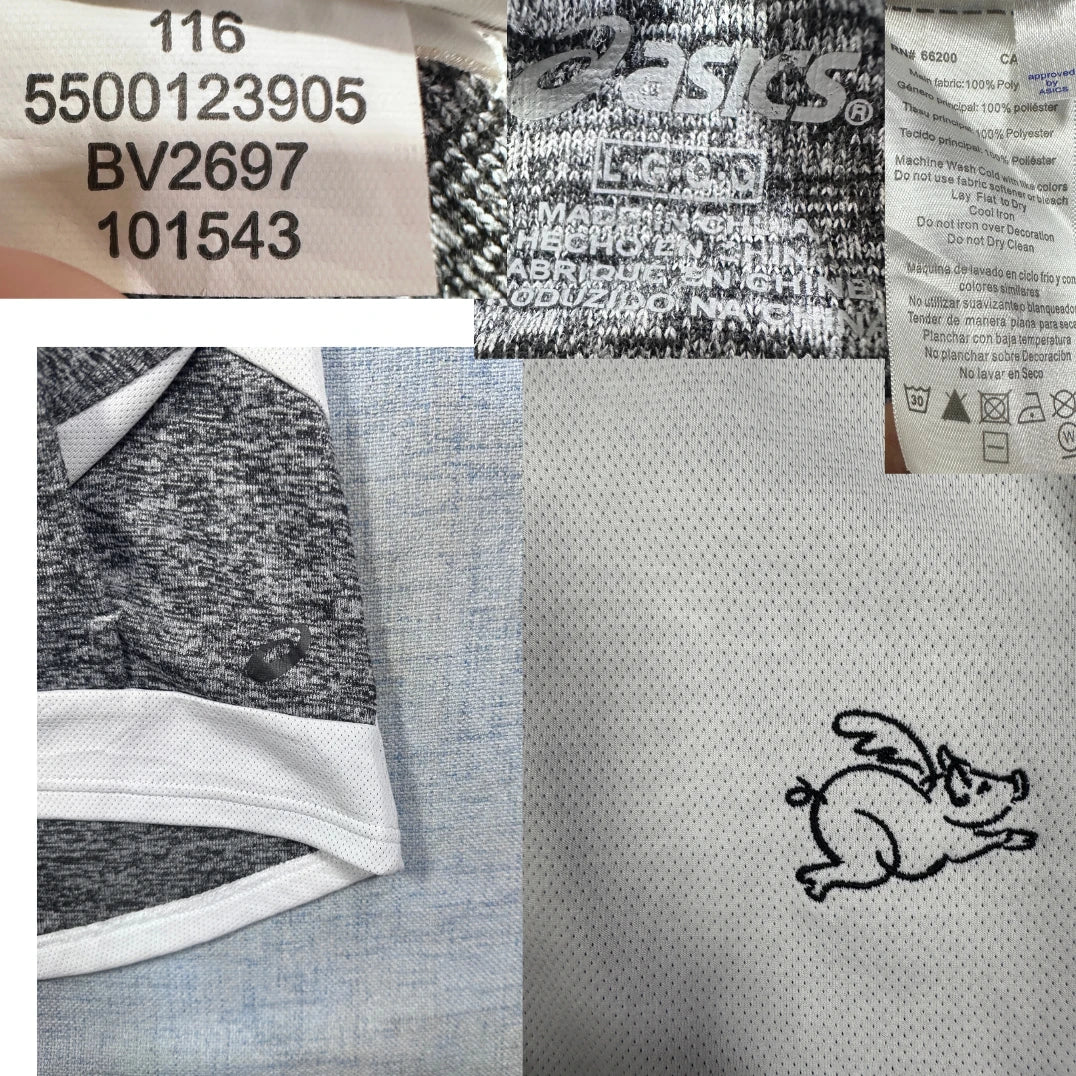 ASICS White Colorblock Performance-L Hoodie