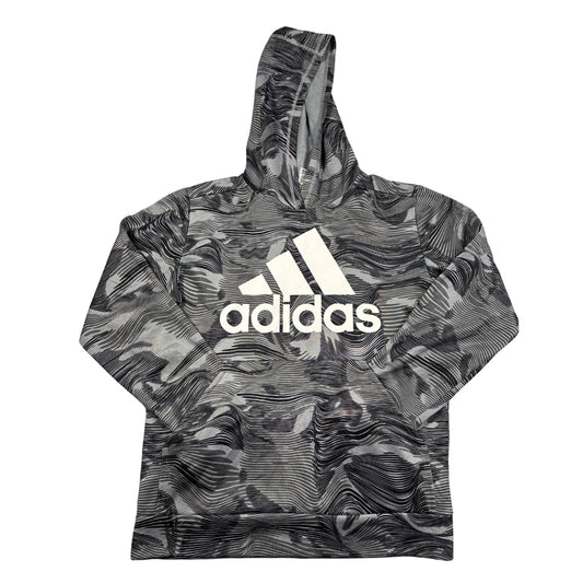 Adidas Grey Pullover Hoodie-YL Hoodies