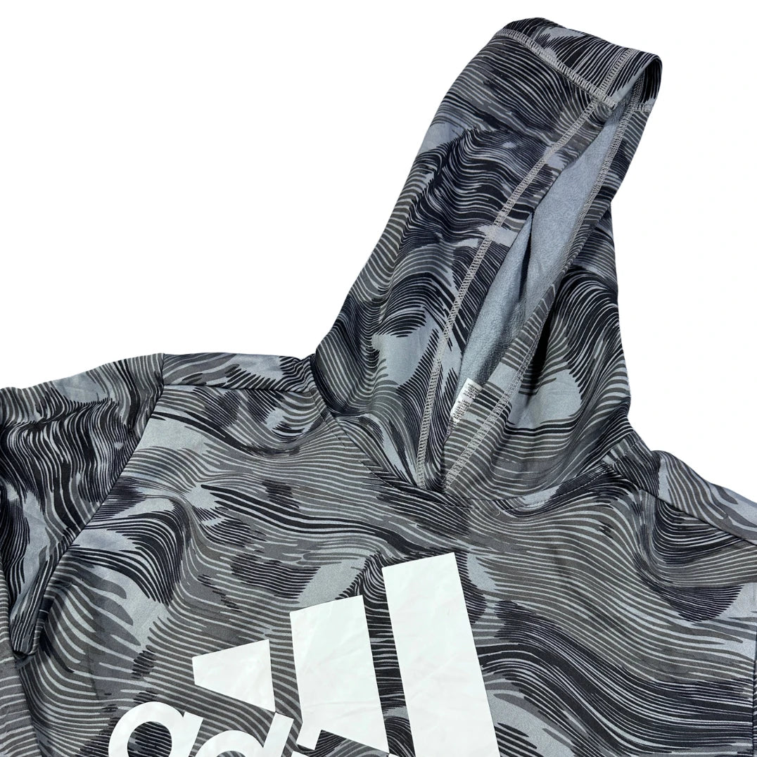 Adidas Grey Pullover Hoodie-YL Hoodies