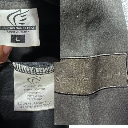 Active Faith Black Pullover Hoodie-L Hoodies