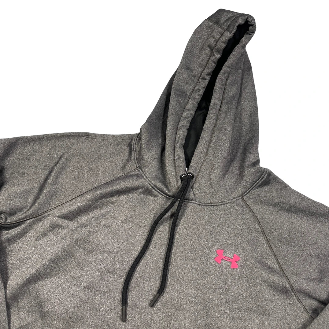Under Armour® Charcoal Pink ColdGear Storm Fleece Pullover Hoodie-L