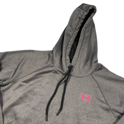 Under Armour® Charcoal Pink ColdGear Storm Fleece Pullover Hoodie-L