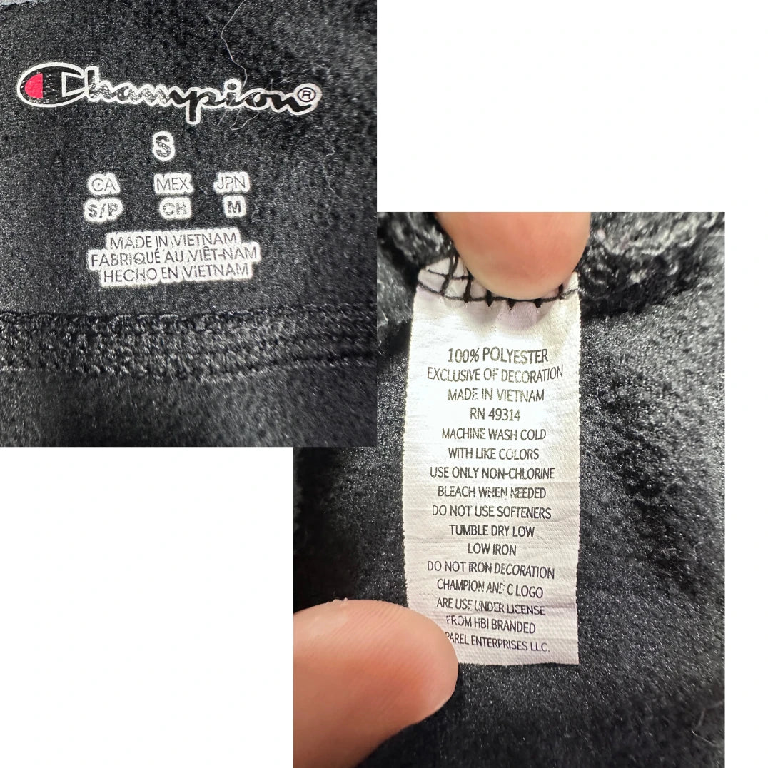 Champion Black Back Print-S Hoodie
