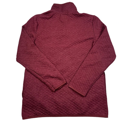 Sonoma® Burgundy Quilted Snap Placket Pullover Sweatshirt-M