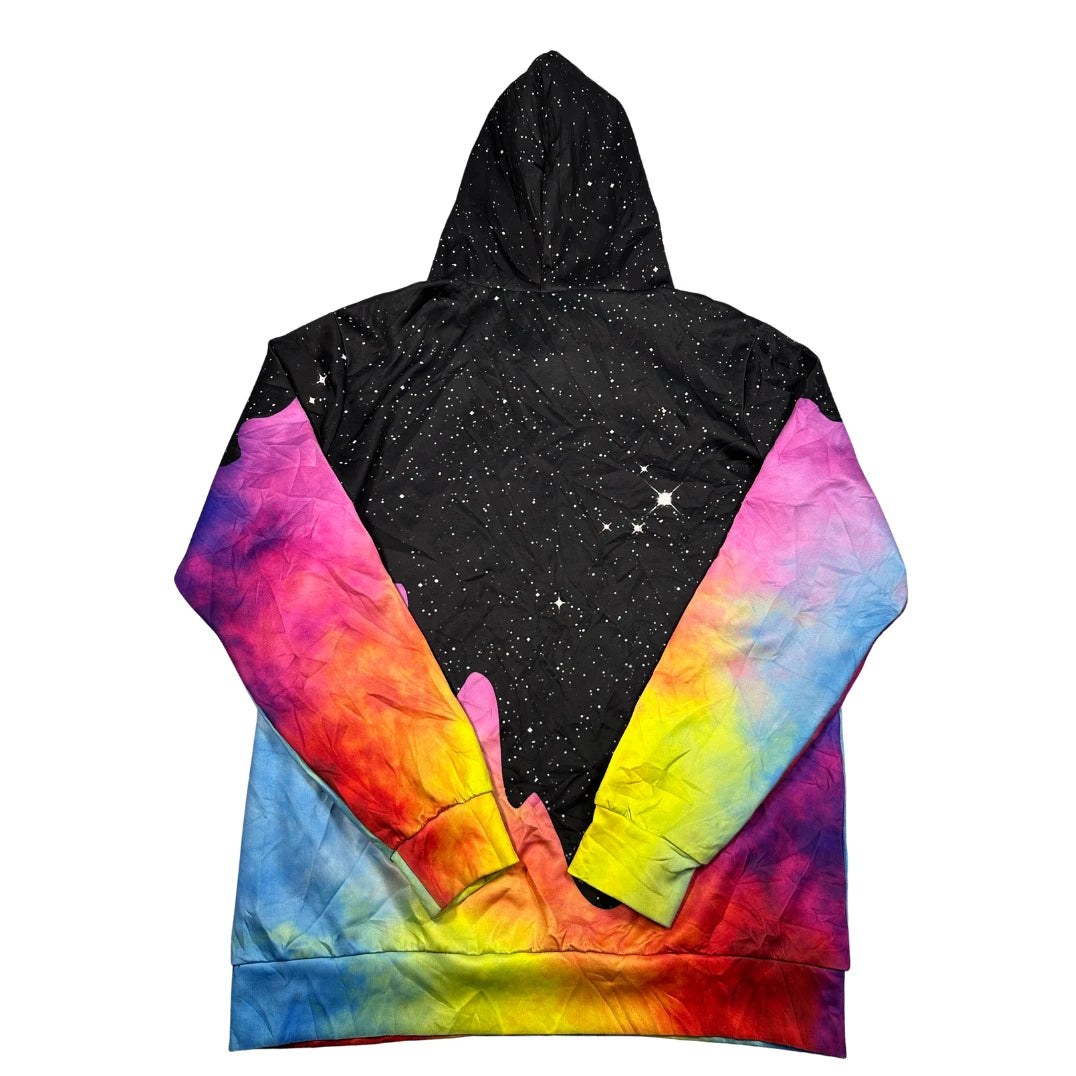 Unbranded Black Galaxy Graphic Hoodie-S